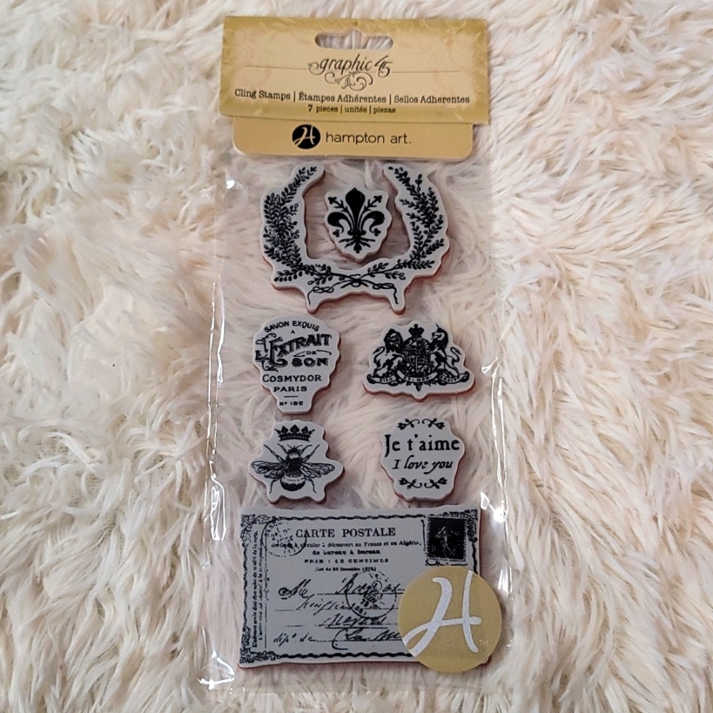 Hampton Art Cling Stamps Brand New